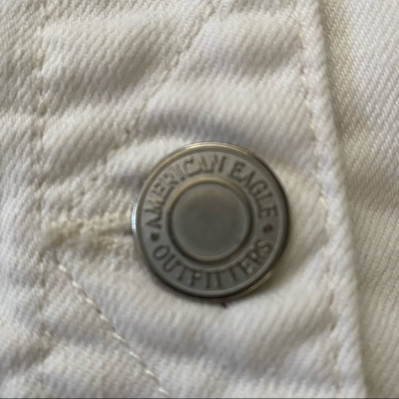 American Eagle Outfitters Jean Jacket with Hood, White and grey - Picture 4 of 11
